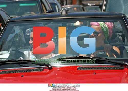 Lily Allen Drives Convertible in LA