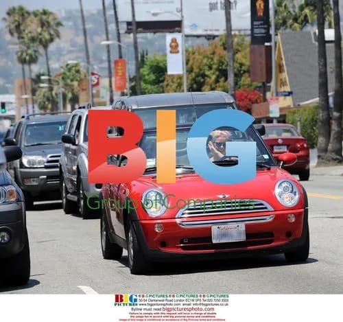 Lily Allen Cruises in Convertible Mini Cooper
