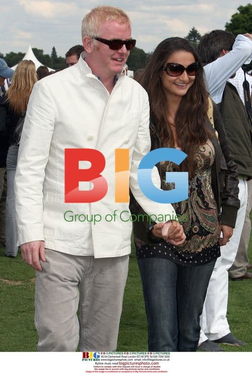 DJ Chris Evans and wife at Queen's Cup Polo Final