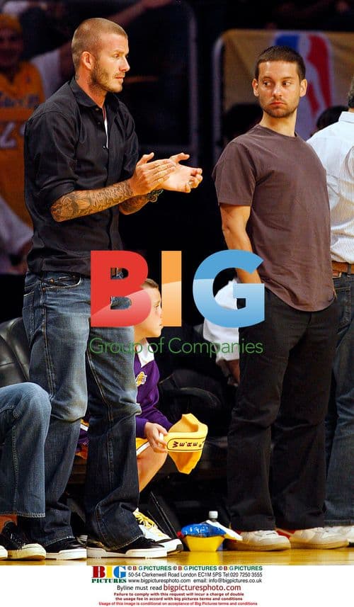 Beckham, Maguire, Meyer at NBA Finals