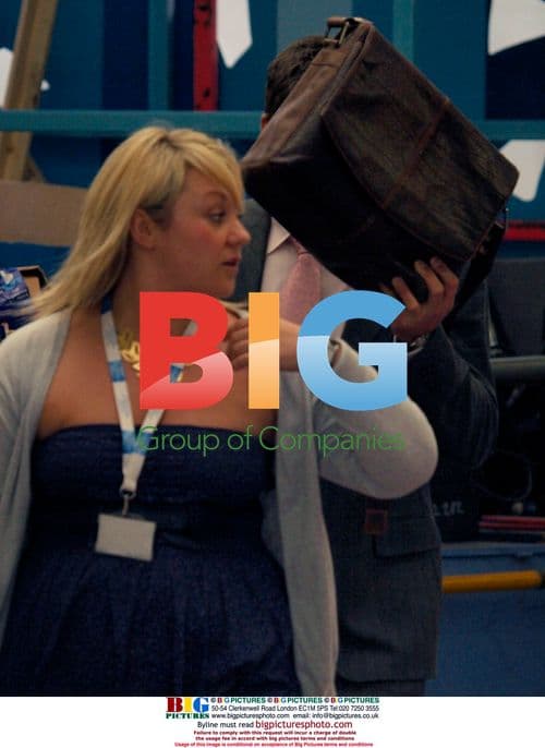 Lee McQueen leaving Today Studio's, London