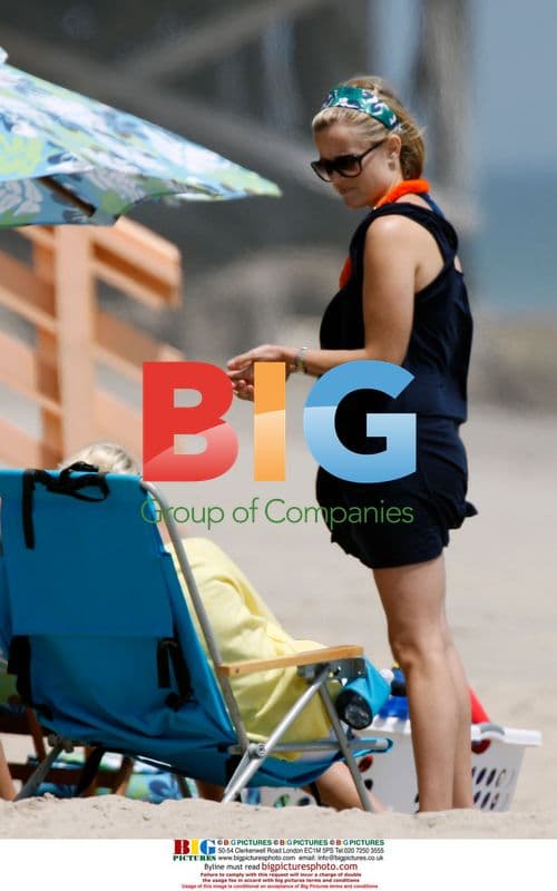 Reese Witherspoon and Son at Malibu Beach