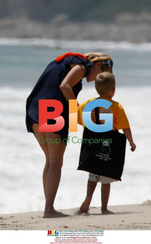 Reese Witherspoon and Son at Malibu Beach