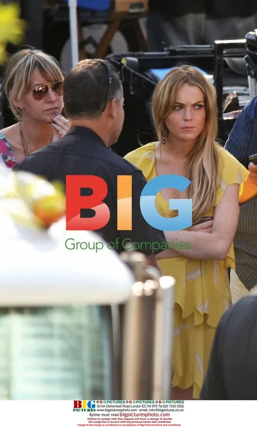 Lindsay Lohan on Labor Pains set