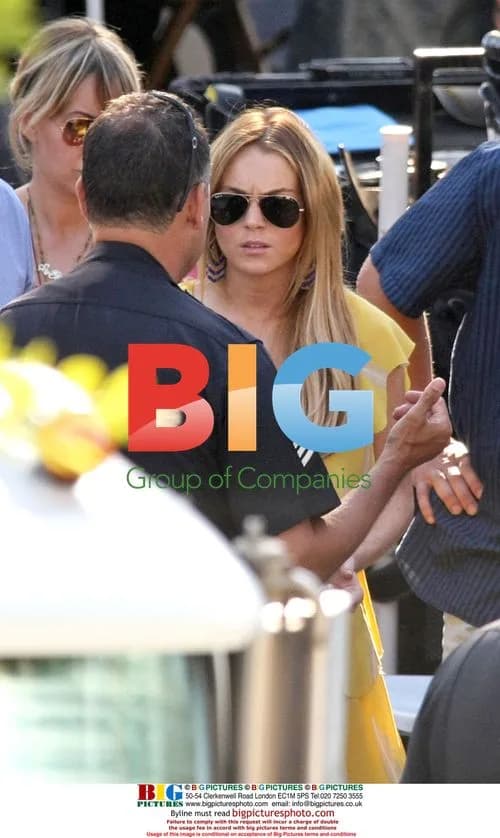 Lindsay Lohan on 'Labor Pains' Set