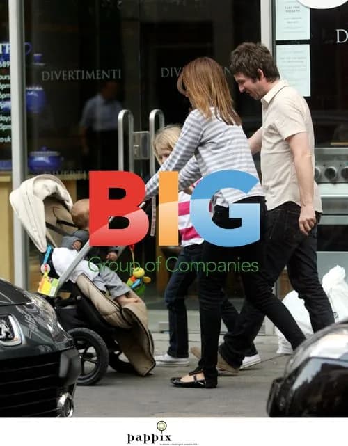 Noel Gallagher and family shopping in London