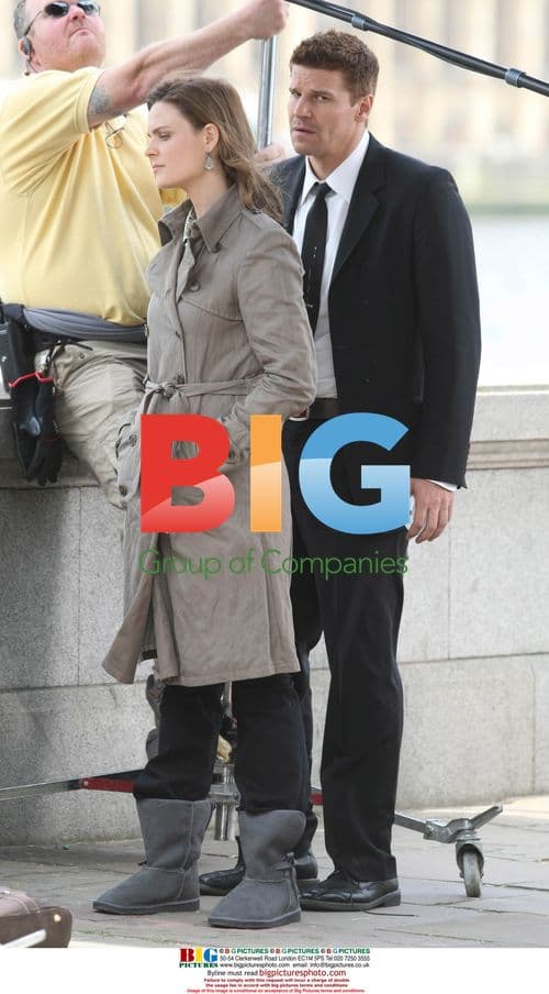 Emily Deschanel and David Boreanaz film 'Bones' in London