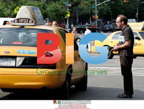 Paul Giamatti Hailing Cab in West Village