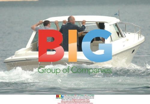 George Clooney with friends on boat in Como, Italy