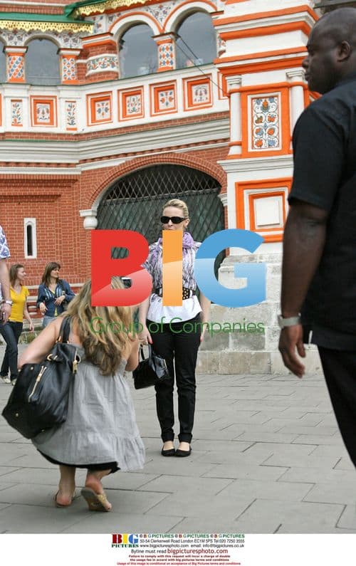 Kylie Minogue sightseeing in Moscow