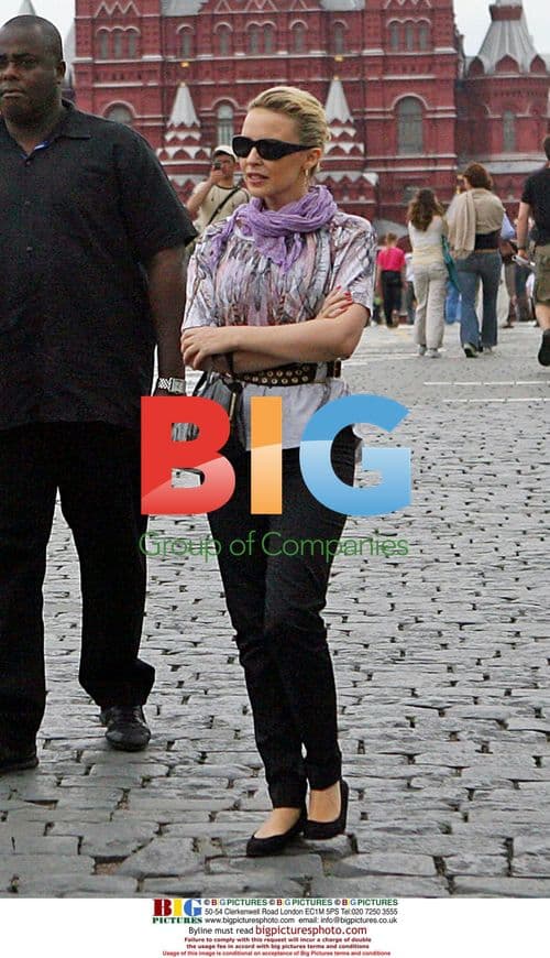Kylie Minogue sightseeing in Moscow