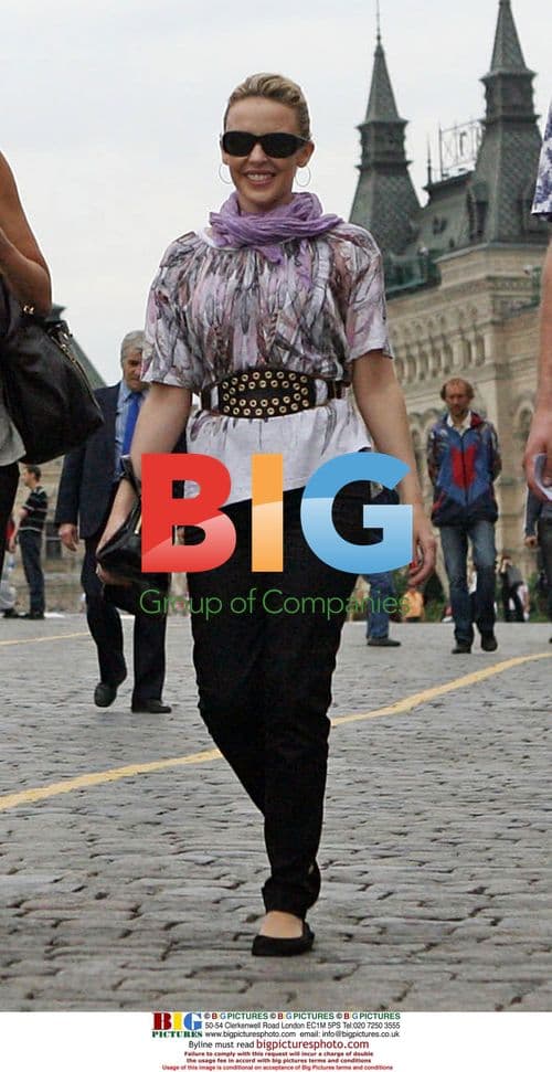 Kylie Minogue Sightseeing in Moscow