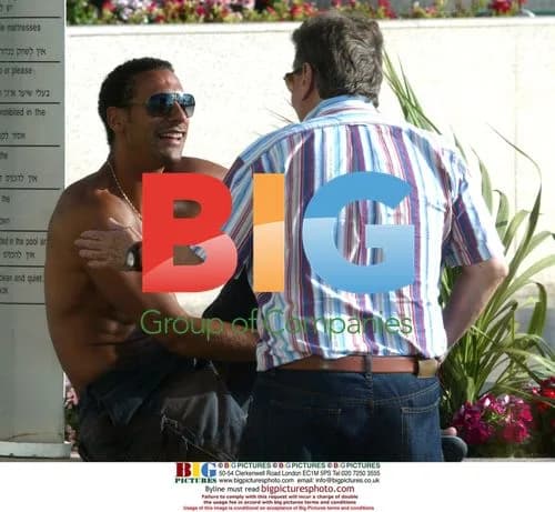 Rio Ferdinand on holiday in Tel Aviv