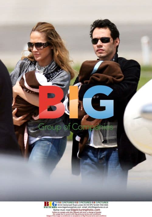 J.Lo, Marc Anthony and Kids Arrive in Belgium