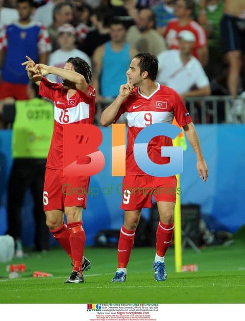 Semih Senturk celebrates late equaliser against Croatia