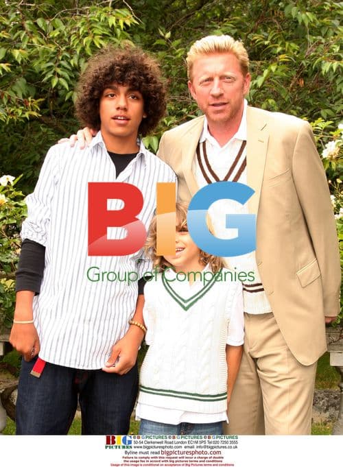 Boris Becker and family at Wimbledon Garden Party