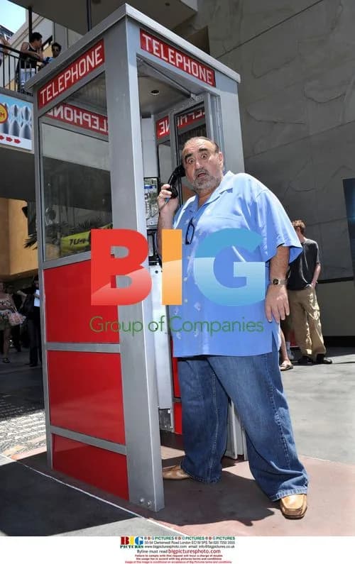 Ken Davitian promotes "Get Smart" phone booth