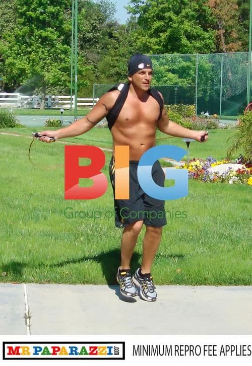 Peter Andre Trains Outdoors in Cyprus