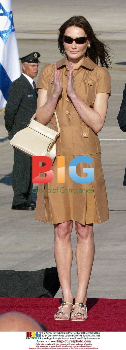 Carla Bruni Sarkozy at Sarkozy's Israel Visit