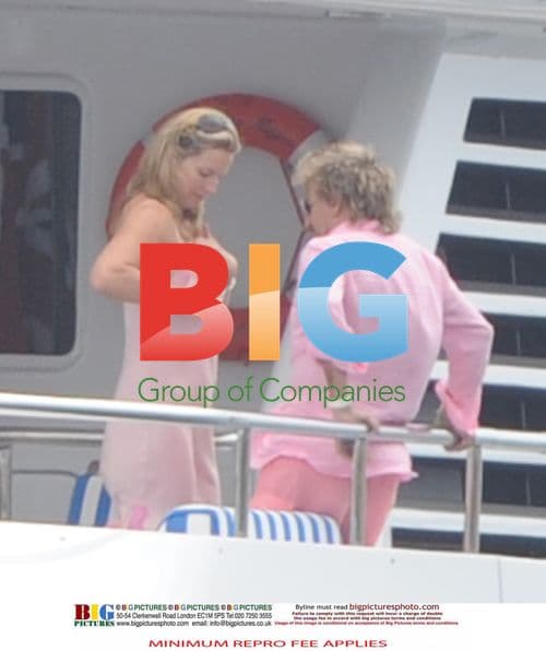 Rod Stewart and Penny Lancaster in Capri