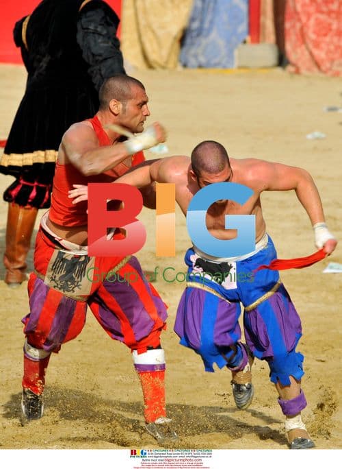 Historical Football Match in Florence, Italy