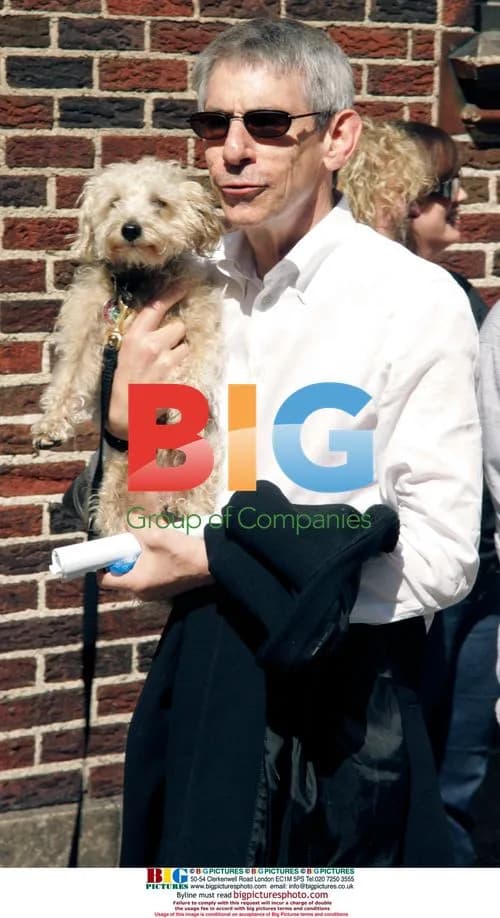 Richard Belzer with dog on Letterman show