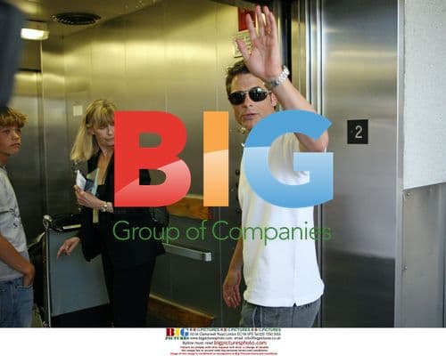 Rob Lowe arrives at LAX with family