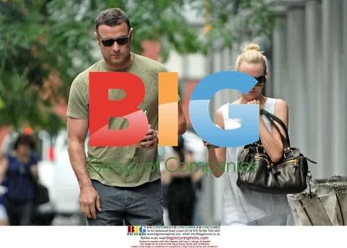Naomi Watts and Liev Schreiber Caught in Rain