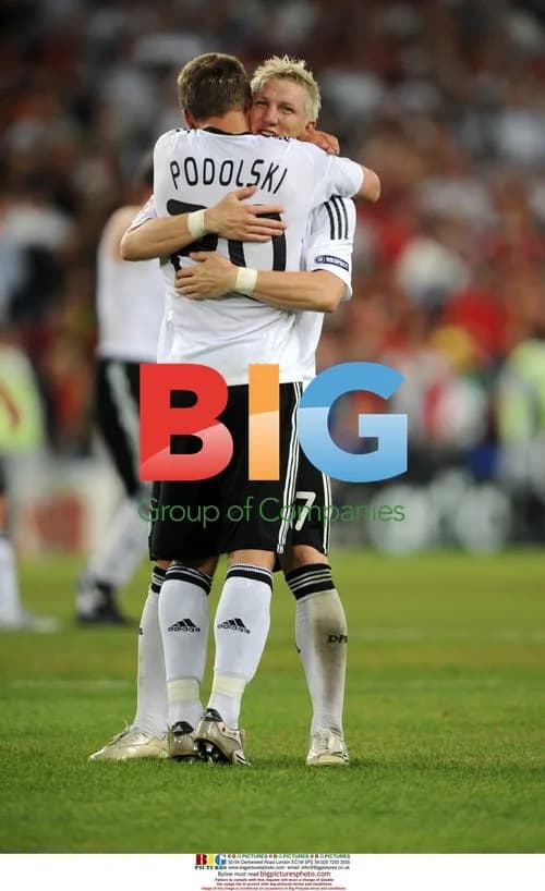 Schweinsteiger Celebrates EURO 2008 Quarter Final Win
