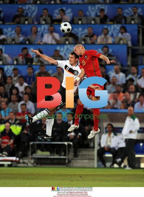 Klose and Pepe battle at EURO 2008 Quarter Final