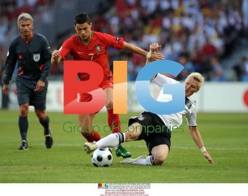 Ronaldo and Schweinsteiger at Euro 2008 Quarter Final