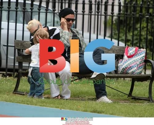 Gwen Stefani with family in London