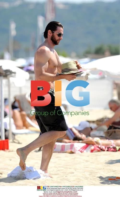 Hugh Jackman on holiday in France