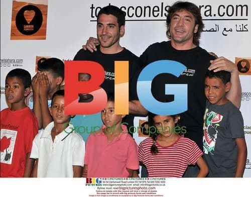 Javier Bardem and Miguel Angel Silvestre at Sahrawi Charity Event