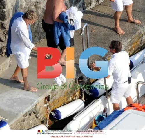 Rod Stewart and Penny Lancaster in Positano, Italy