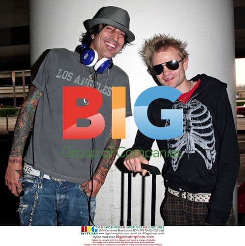 Motley Crue and Sum 41 Arrive at LAX