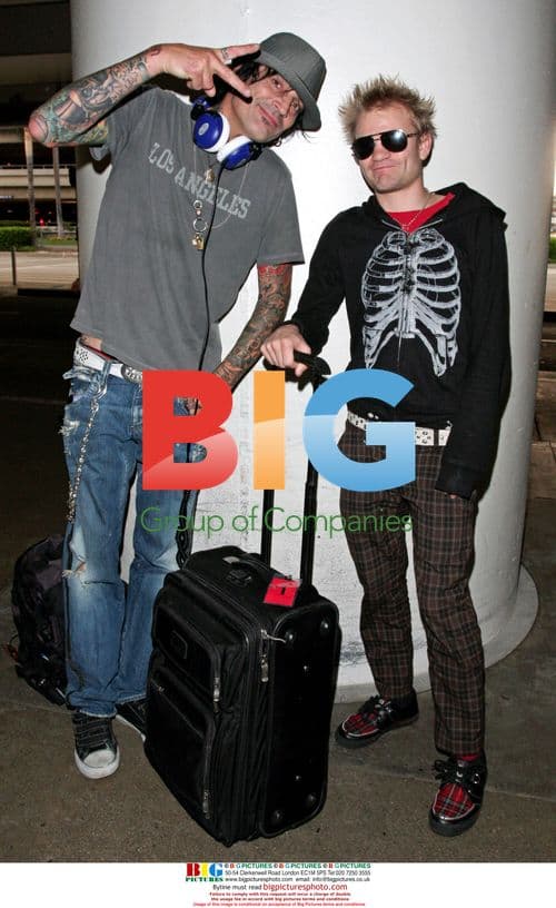 Tommy Lee and Deryck Whibley at LAX