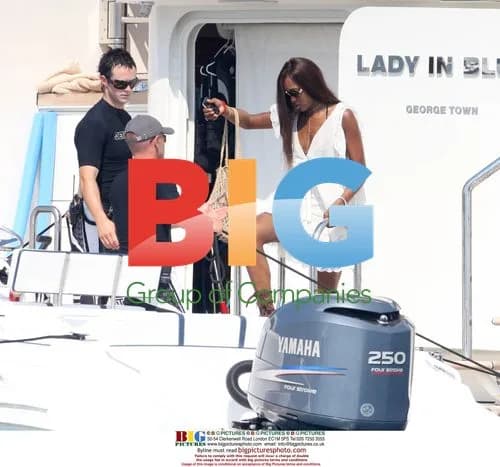 Naomi Campbell on Flavio Briatore's Boat