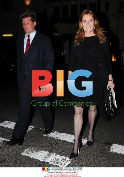 Sarah Ferguson leaving London restaurant