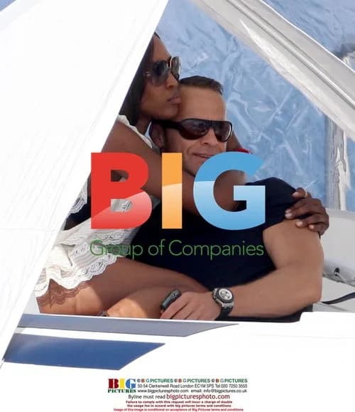 Naomi Campbell on Flavio Briatore's boat in Saint-Tropez