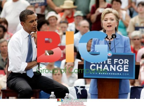 Obama and Clinton Campaign Together