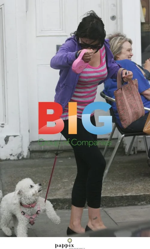 Sadie Frost walks dog Ringo in London