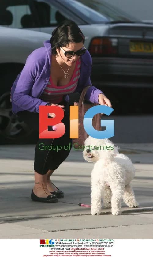 Sadie Frost takes dog Ringo for walk in London
