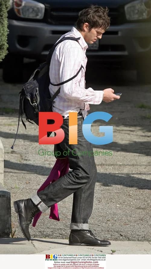 Ashton Kutcher on set of 'Spread'