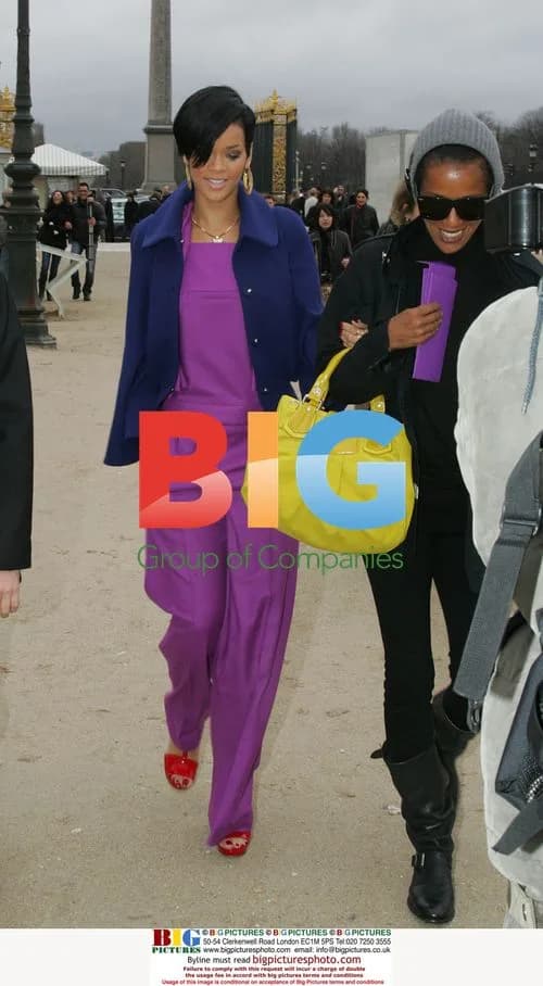 Rihanna walks through Tuilerie Garden in Paris