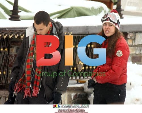 Prince Albert II and Charlene Visit Caroline in Zurs