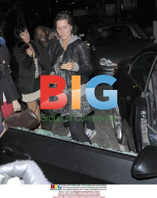 Lily Allen's car window smashed