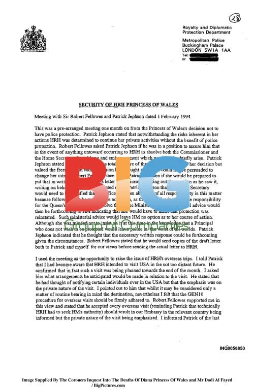 Inquest into Diana and Dodi's Deaths