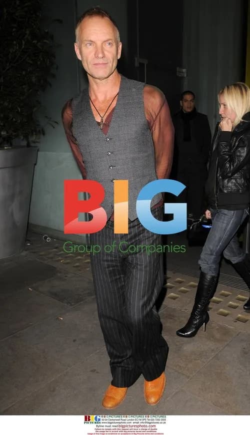 Sting and Trudie Styler Leaving Bungalow 8
