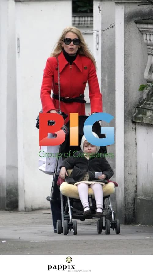 Claudia Schiffer and Daughter Clementine in London
